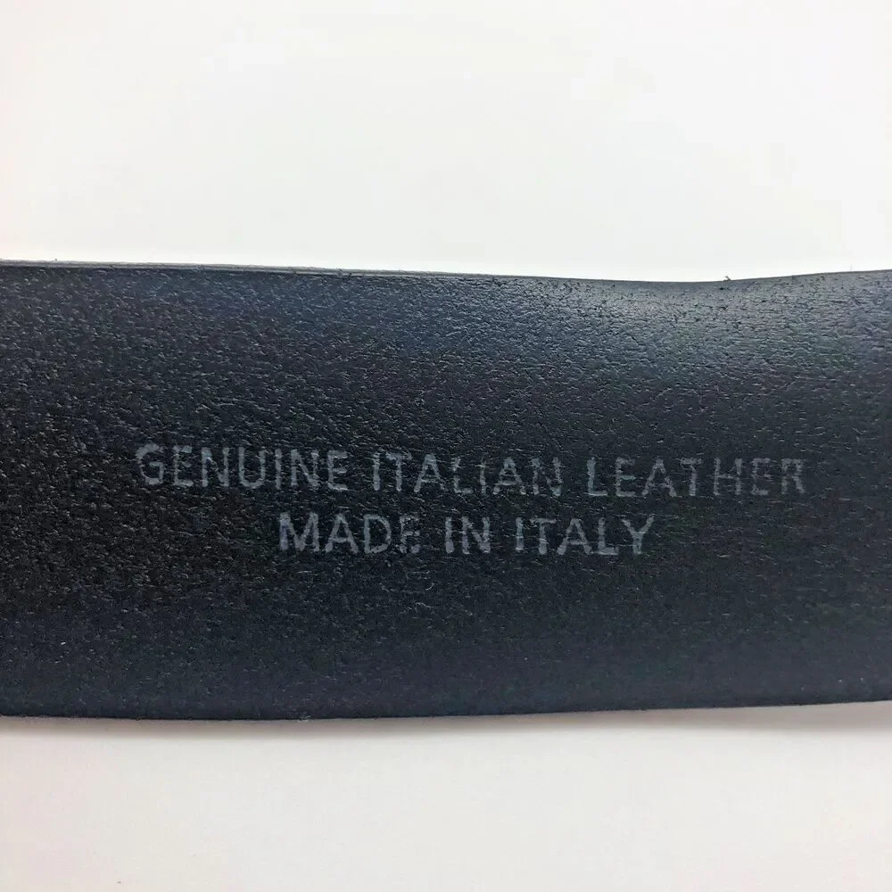WK by W Kleinberg Mens Leather Belt Black Size 38 Italy